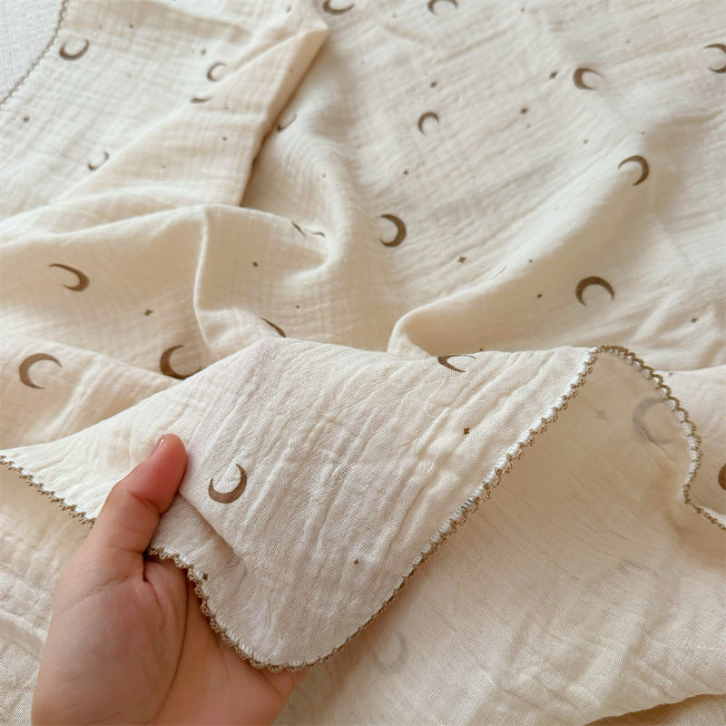 Comfortabele katoenen deken met bloemenprint voor dames