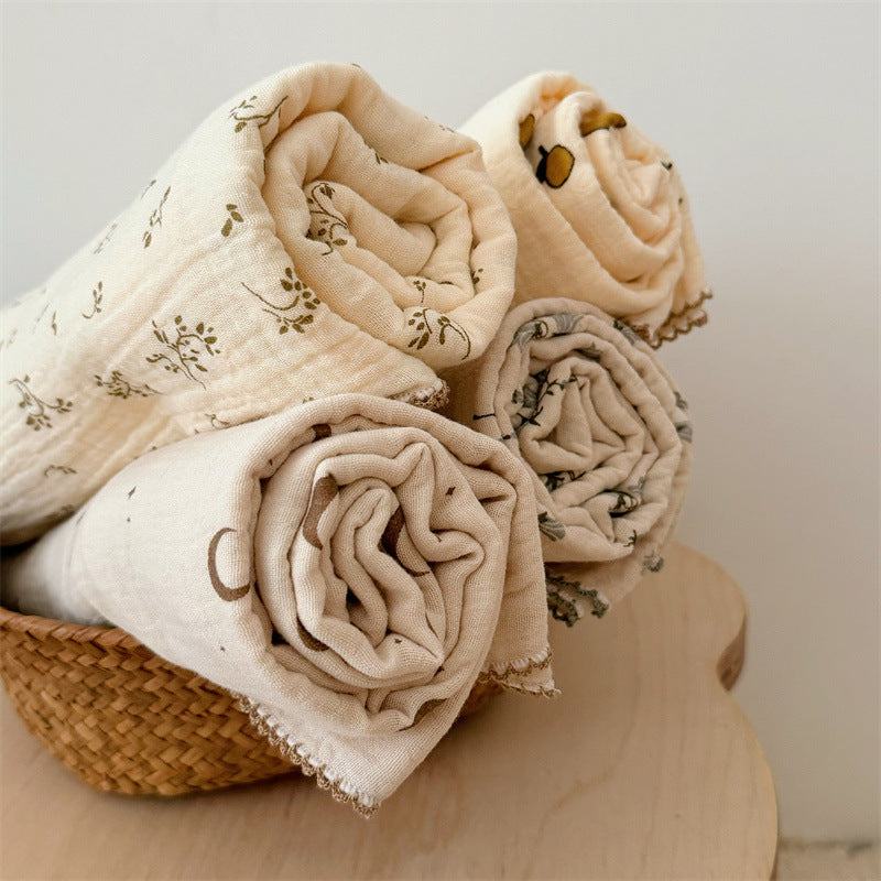 Comfortabele katoenen deken met bloemenprint voor dames