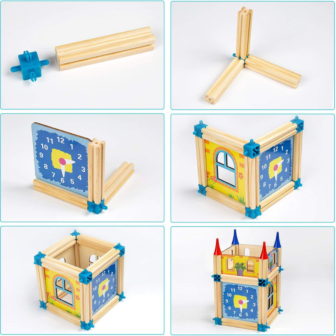 Creatieve houten constructieset voor kinderen