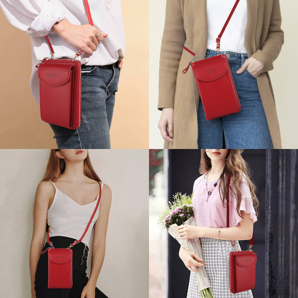Crossbody telefoontasje en portemonnee voor dames
