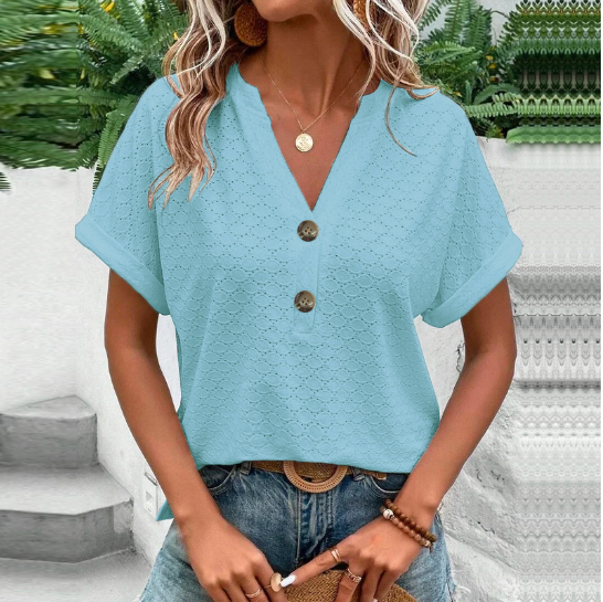 Damesblouse: Stijlvol & Comfortabel met Knoopsluiting