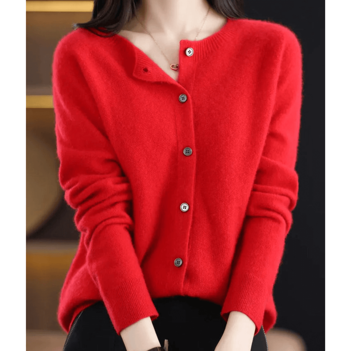 Damesvest met V-hals