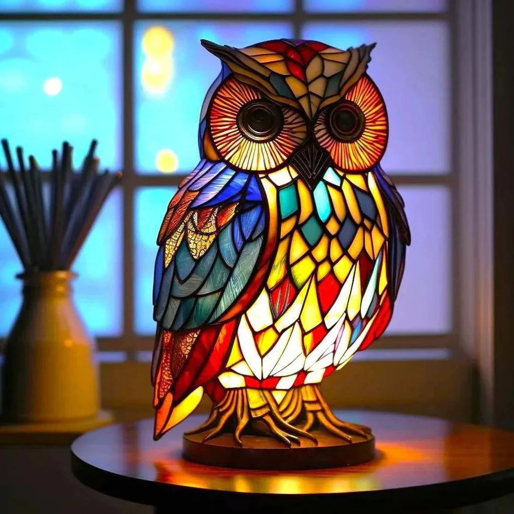 Decoratieve Glasmozaïek Lamp met 20 Unieke Dierenontwerpen voor de Woonkamer - Voor een Warme Sfeer en Kleurenspel
