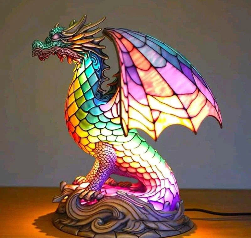 Decoratieve Glasmozaïek Lamp met 20 Unieke Dierenontwerpen voor de Woonkamer - Voor een Warme Sfeer en Kleurenspel