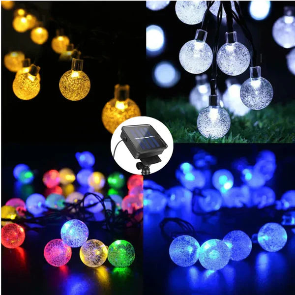 Decoratieve Solar Lichtslinger voor Buiten – Elegant Design en Automatisch Opladen op Zonne-energie