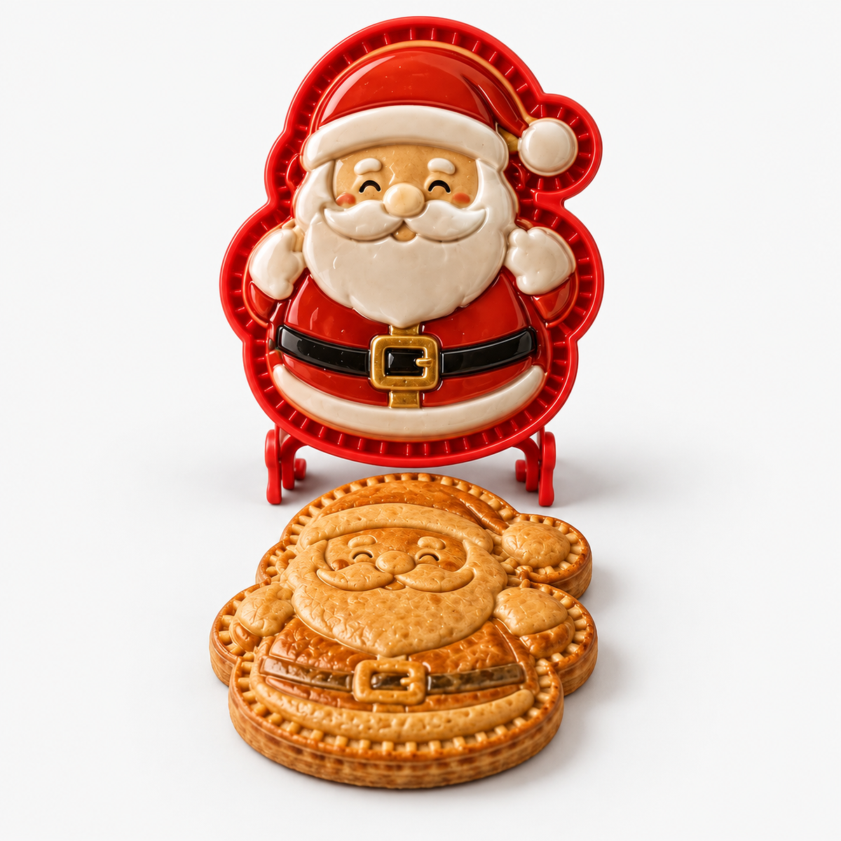 Deegvormpers voor handtaartjes in de vorm van een kerstman