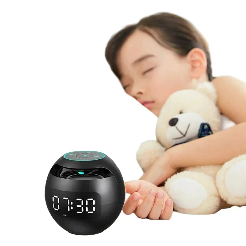 Digitale LED-wekker met bluetooth-speaker en kleurrijk nachtlampje – Bewegingssensor, oplaadbaar, 5W geluid