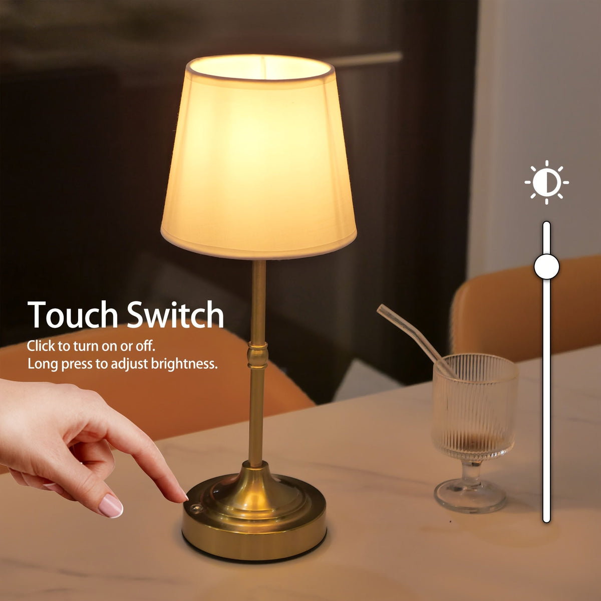 Dimbare draadloze tafellamp | USB-oplaadbaar