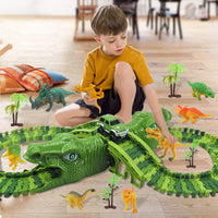 Dinosaurus Speelgoedset – 360° Avonturenracebaan met Licht en Geluid