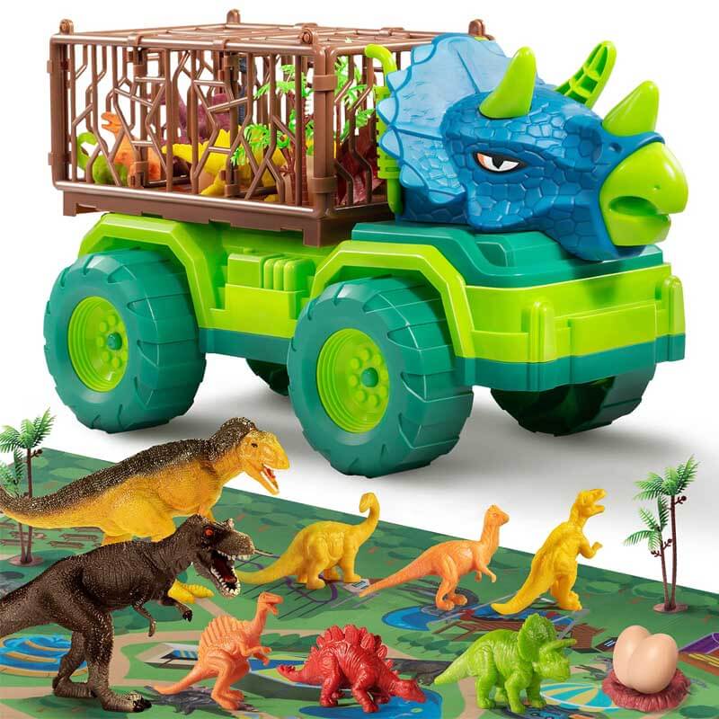 Dinosaurus transportvrachtwagen en speelfiguren speelset voor kinderen