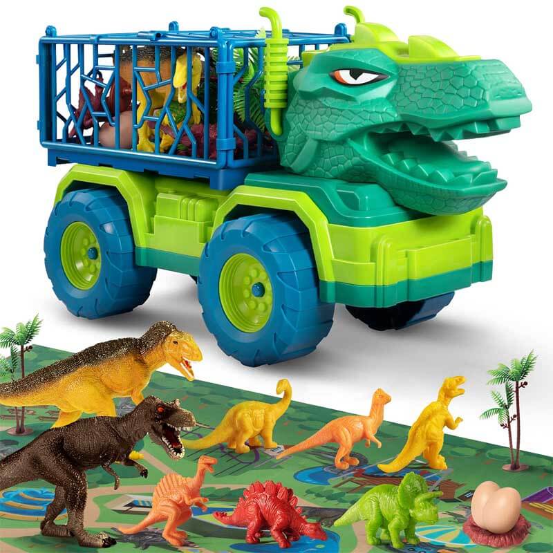 Dinosaurus transportvrachtwagen en speelfiguren speelset voor kinderen