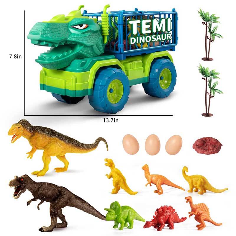 Dinosaurus transportvrachtwagen en speelfiguren speelset voor kinderen