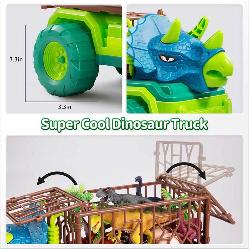 Dinosaurus transportvrachtwagen en speelfiguren speelset voor kinderen