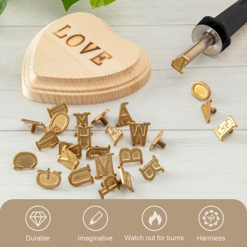DIY-set voor het branden en graveren van letters en cijfers