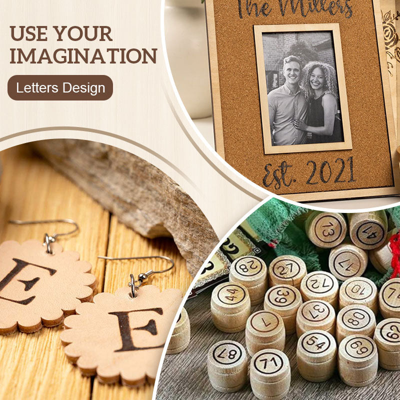 DIY-set voor het branden en graveren van letters en cijfers