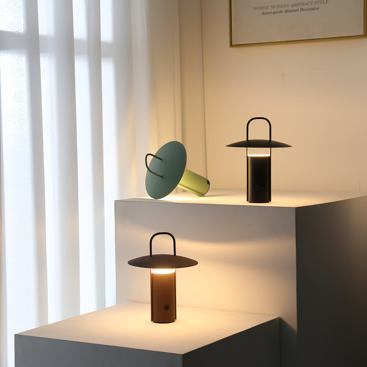 Draadloze led-touchlamp | Via usb oplaadbare metalen tafellamp