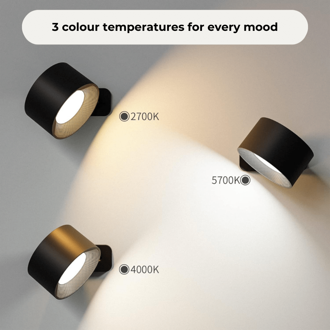 Draadloze LED Wandlamp met Touchbediening & 360° Draaibaar