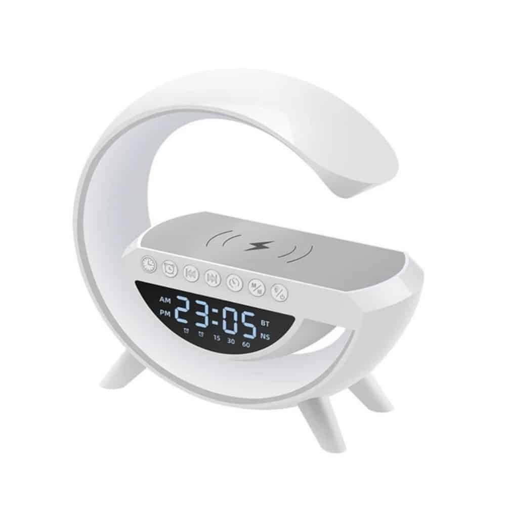 Draadloze oplader met bluetooth speaker en RGB-lamp