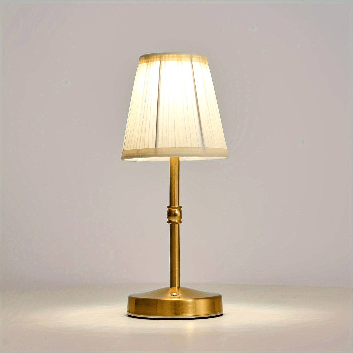Draadloze Tafellamp van Verouderd Messing | Oplaadbare LED-Touchlamp
