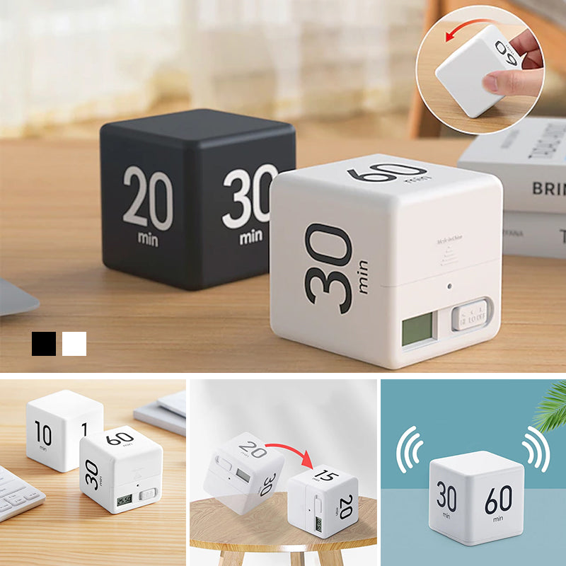 Draagbare Digitale Kubus Timer met Countdown-Alarm voor Productiviteit