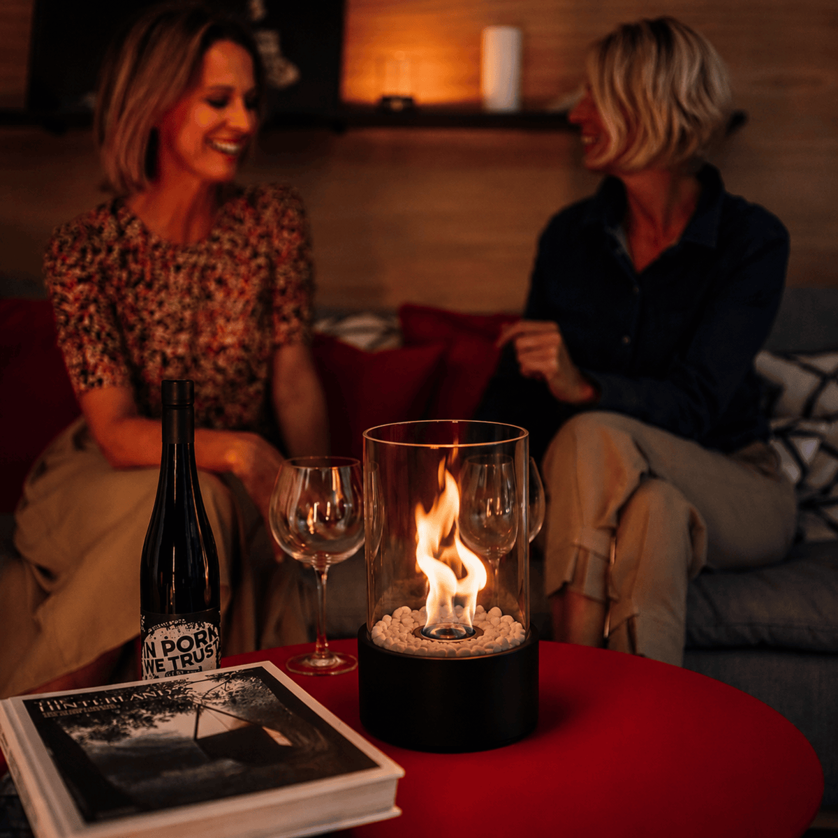 Draagbare Glazen Haard voor Moderne Sfeer Binnen & Buiten