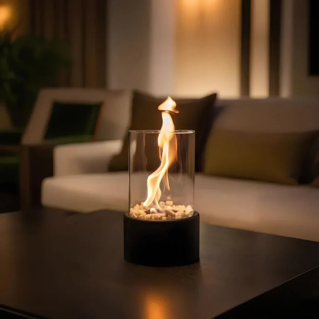 Draagbare Glazen Haard voor Moderne Sfeer Binnen & Buiten