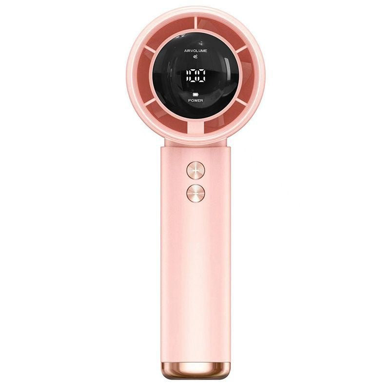 Draagbare handventilator voor dames met digitaal lcd-scherm