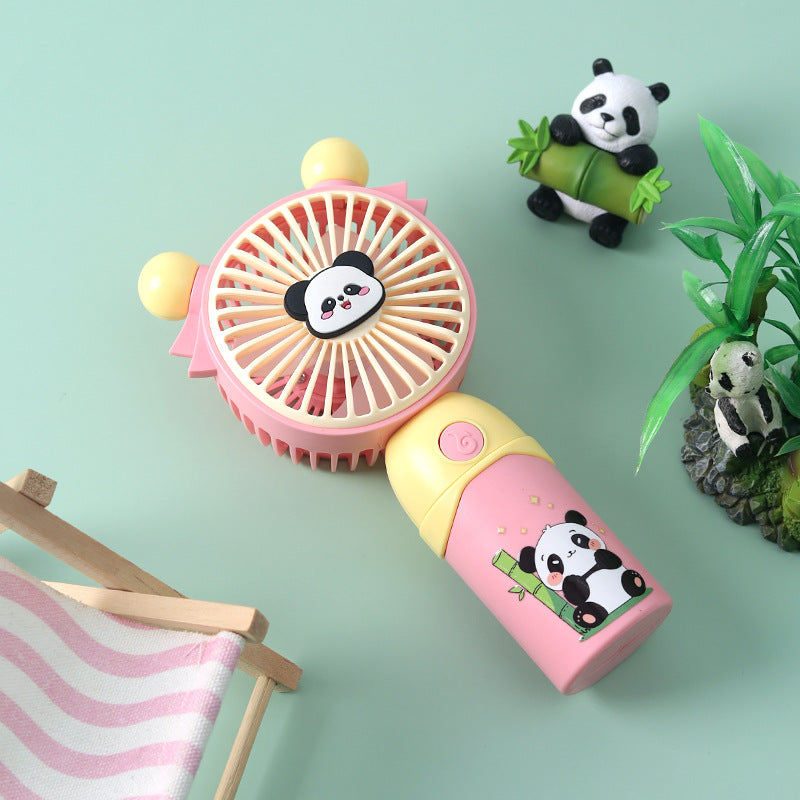 Draagbare mini-ventilator voor dames met schattig pandamotief