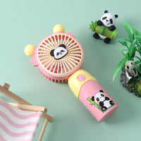 Draagbare mini-ventilator voor dames met schattig pandamotief