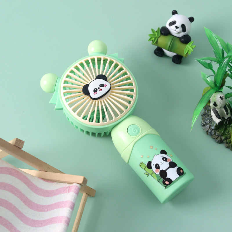 Draagbare mini-ventilator voor dames met schattig pandamotief
