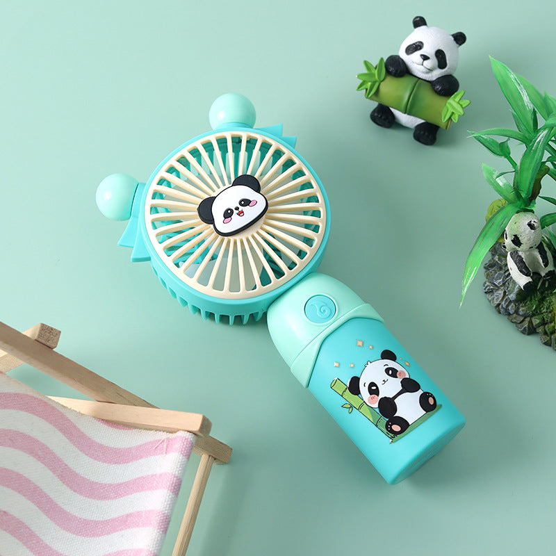 Draagbare mini-ventilator voor dames met schattig pandamotief