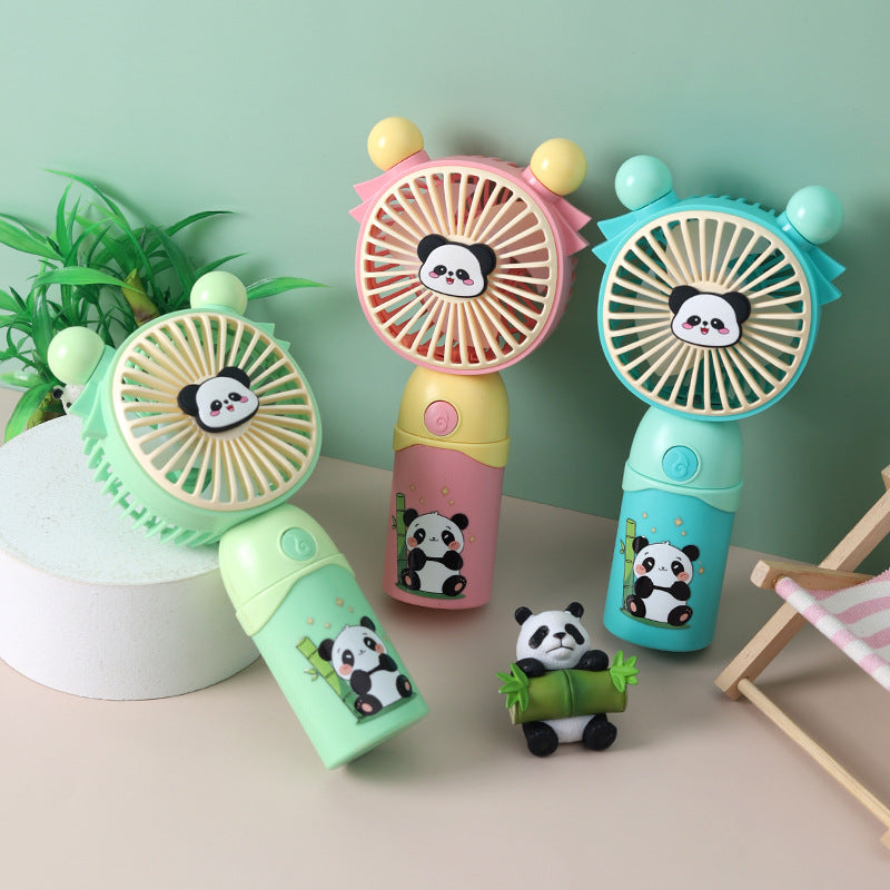 Draagbare mini-ventilator voor dames met schattig pandamotief