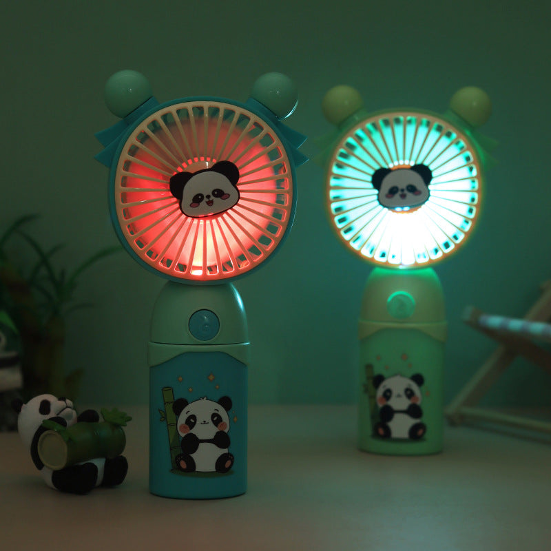 Draagbare mini-ventilator voor dames met schattig pandamotief