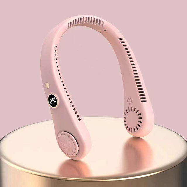Draagbare nekventilator met koeling en 5 snelheden - bladloos ontwerp voor unisex