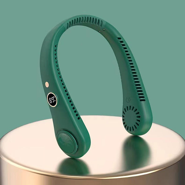 Draagbare nekventilator met koeling en 5 snelheden - bladloos ontwerp voor unisex