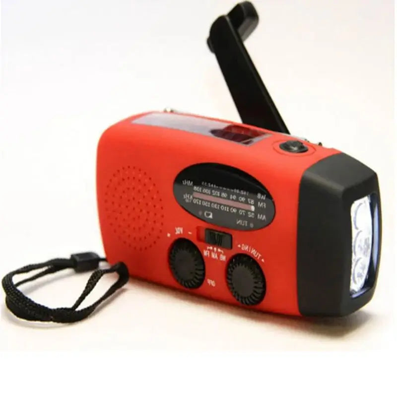 Draagbare noodradio met led-zaklamp en powerbank