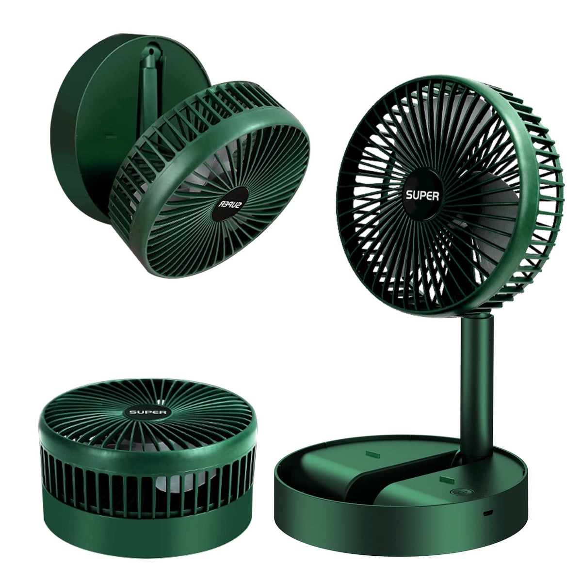 Draagbare oplaadbare ventilator met 3 snelheden