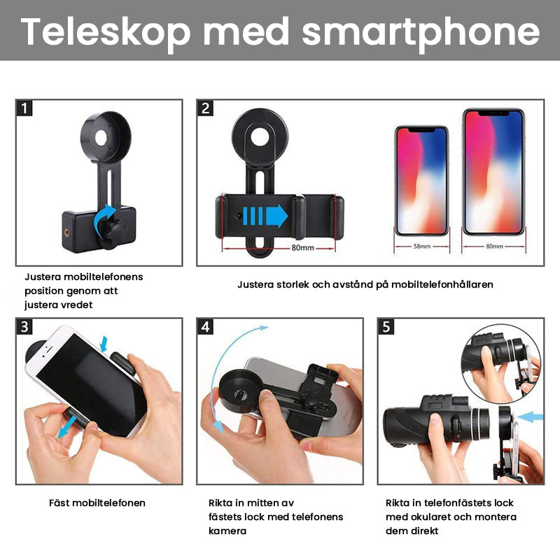 Draagbare Zoom HD 5000M Telescoop voor Outdoor Gebruik