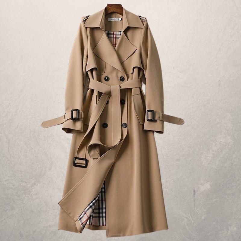 Dubbelrijige trenchcoat voor dames