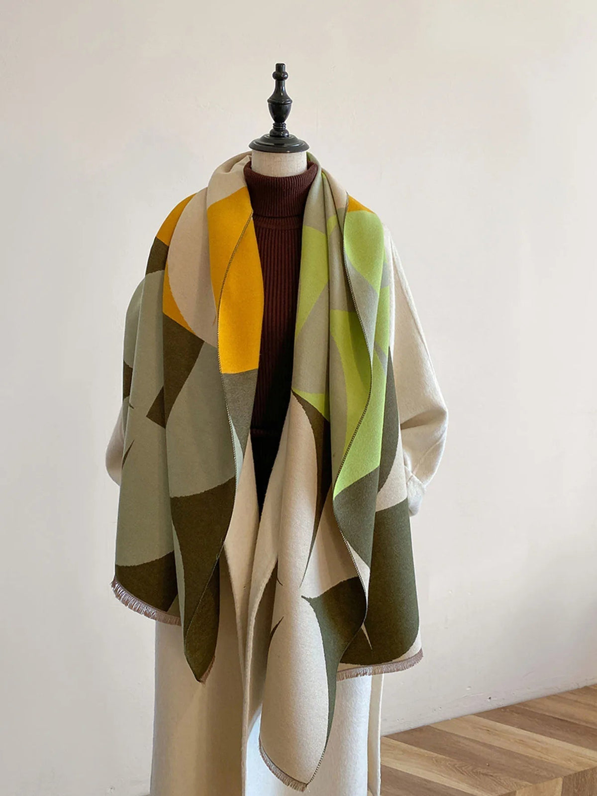 Dubbelzijdige kasjmieren damessjaal - Warm & elegant