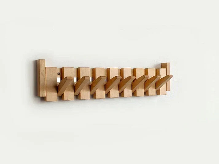 Duurzame Houten Wandkapstok voor Kleding met Muzikaal Design