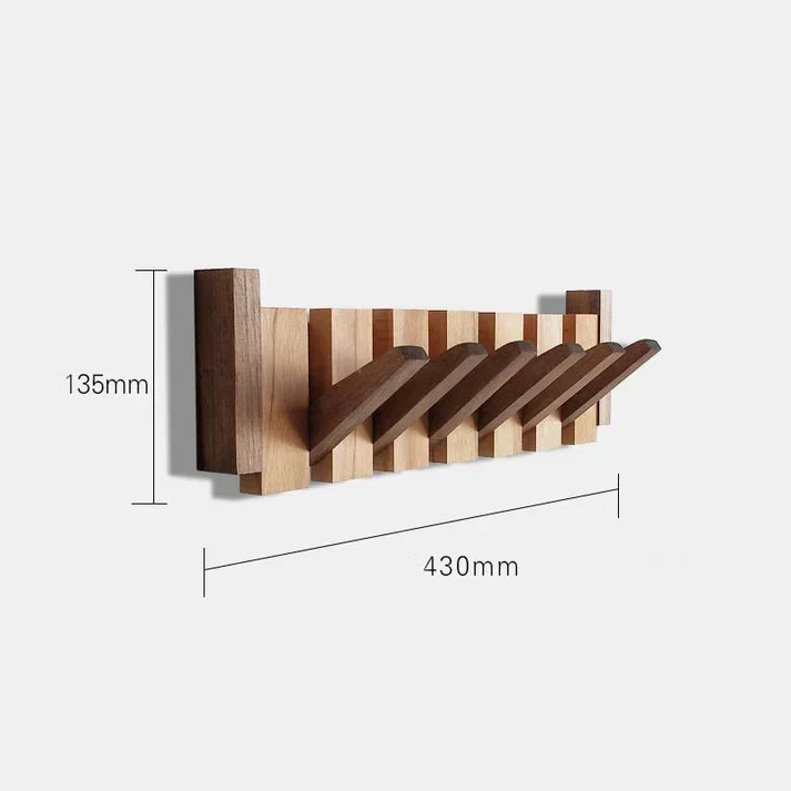 Duurzame Houten Wandkapstok voor Kleding met Muzikaal Design