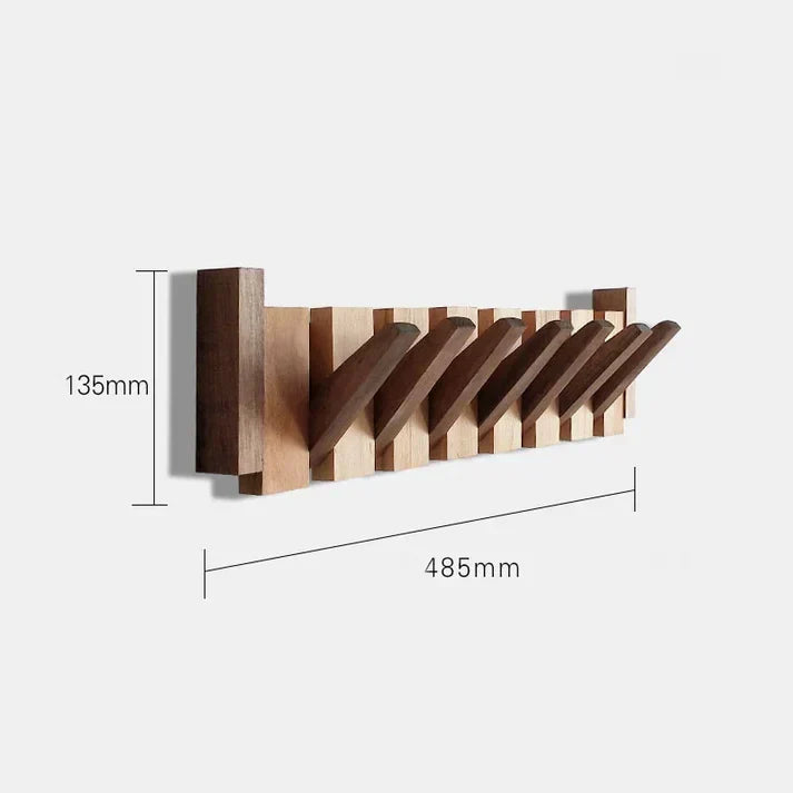 Duurzame Houten Wandkapstok voor Kleding met Muzikaal Design