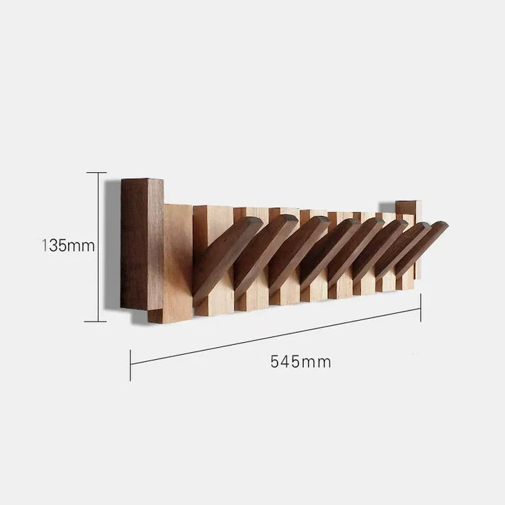 Duurzame Houten Wandkapstok voor Kleding met Muzikaal Design