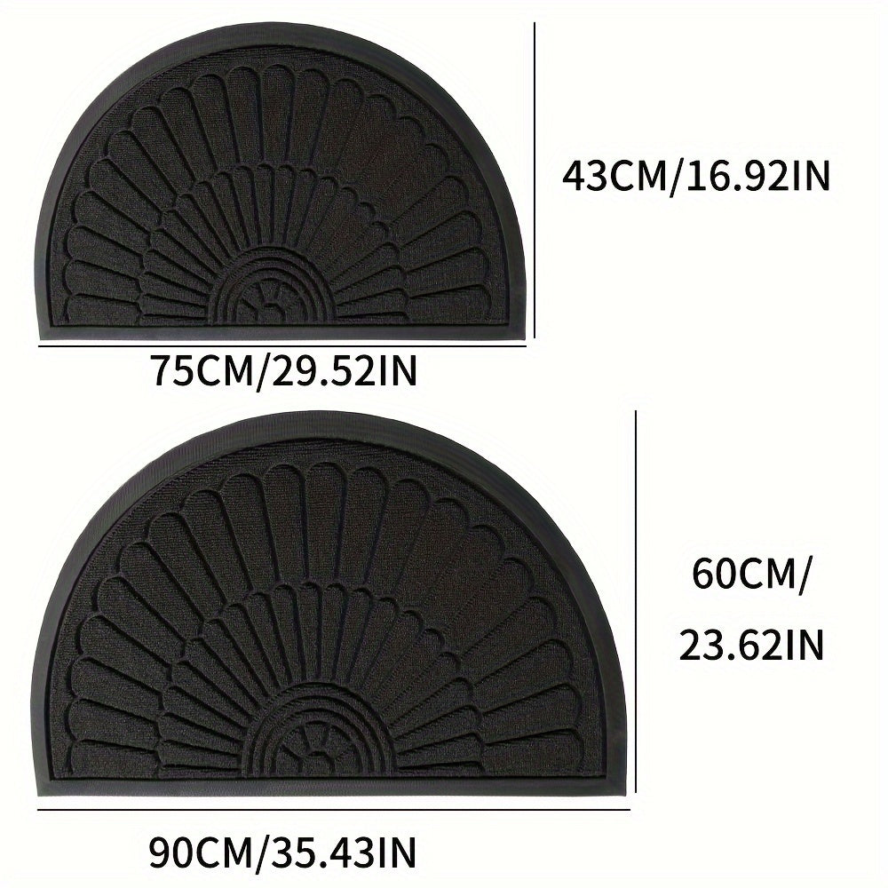 Duurzame Rubberen Deurmat - Half-Rond Design voor Binnen en Buiten