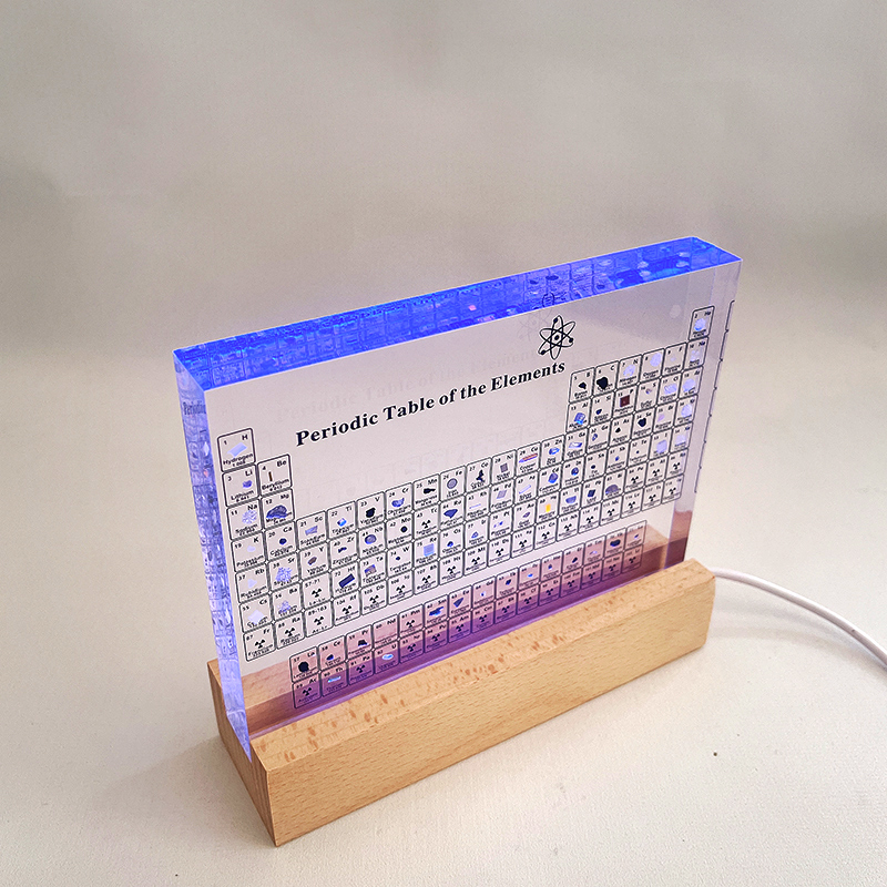 Educatief decoratief periodiek systeem met 83 elementen van transparant acryl – Ideaal voor wetenschapsliefhebbers en studenten