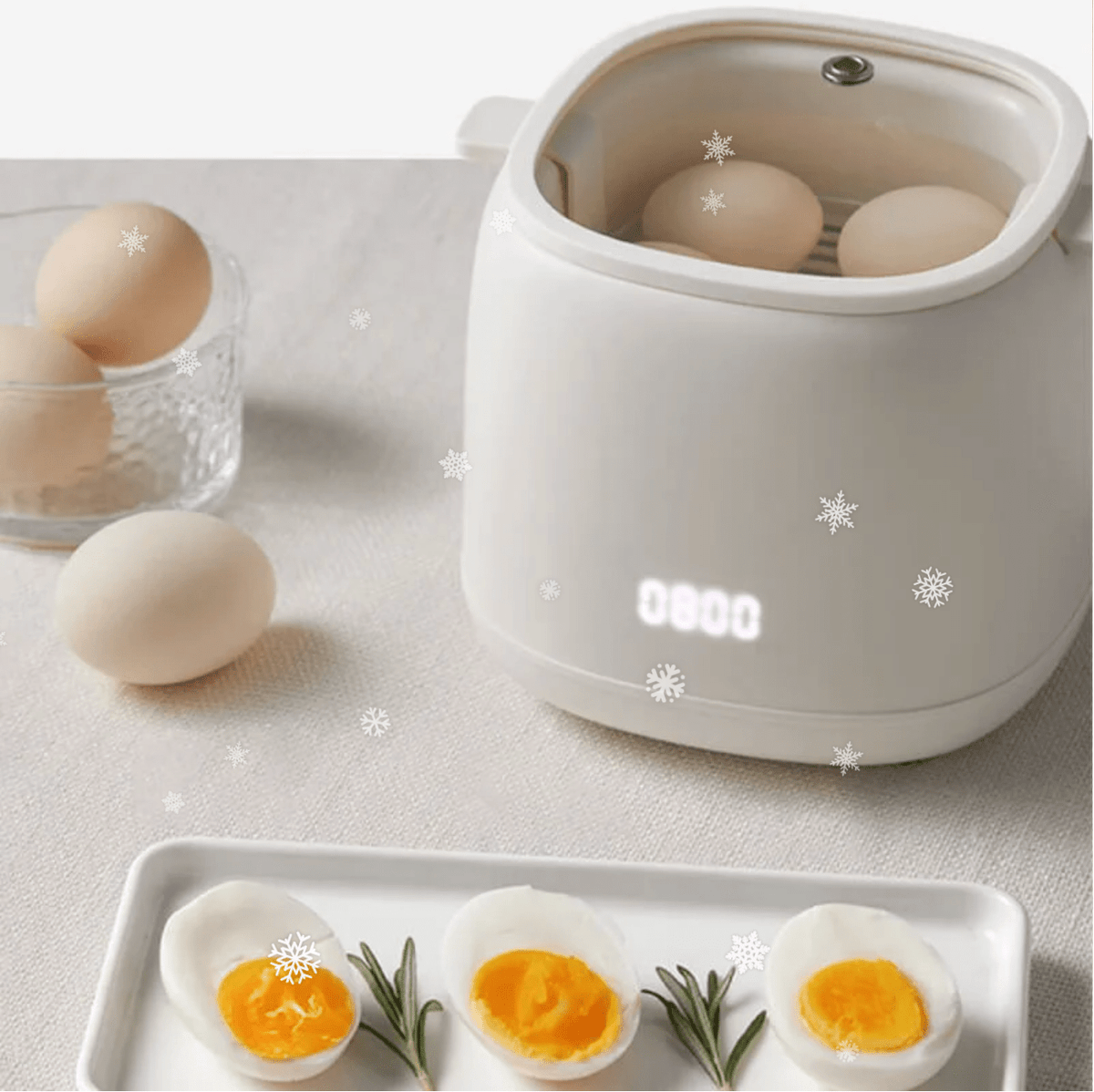 Eierkoker met zes programma's – snel en nauwkeurig koken – perfect voor dagelijks gebruik