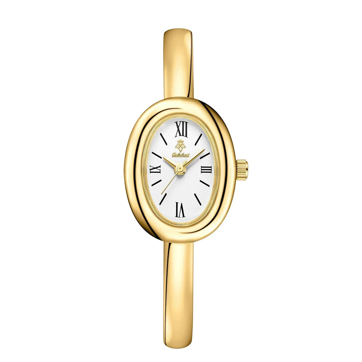 Elegant ovaal bangle horloge: Modern en klassiek