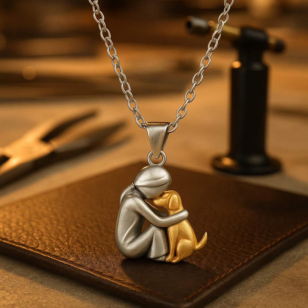 Elegante Ketting met Omhelzing-Hanger - Stijlvol Sieraad