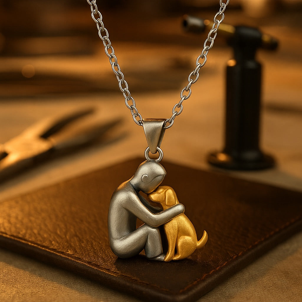 Elegante Ketting met Omhelzing-Hanger - Stijlvol Sieraad